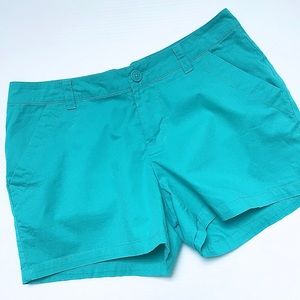 COLUMBIA Shorts Pockets Blue Green women’s Size 6